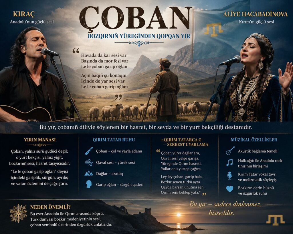 Kıraç ve Aliye Hacabadinova tarafından icra etilgen "Çoban" türküsü, 