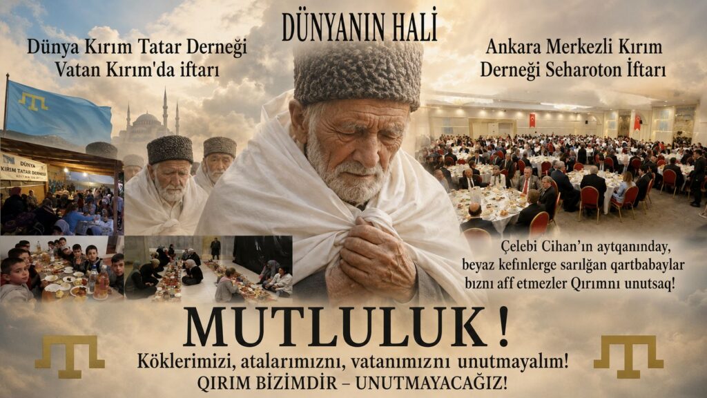 Genel Kurula katılan 18 kişinin imzası ve oy birliği ile kabul edilmiş. Zalimlerin ihracı olmasaydı Dünya Kırım Tatar Derneğinin Kırımda Gıda kolisi dağıtımı olmayacaktı. İftar verilmeyecekti. Kurban kesilmeyecekti. Kırımda engelliler için tekerlekli sandalye gönderilemeyecekti. Kırıma yine Kuranı kerim gönderilemiyecek zorluk çıkartacaklardı. Kievde kurdukları YE İç GEZ ( Dünya Qırım Tatar Kongresi-World Congress of Crimean Tatars) toplantılarına Aile boyu ve Muhbirleri ile katılamıyacaklardı.