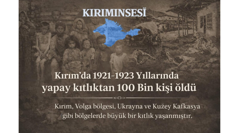 Kırım’da 1921-1923 Yıllarında yapay kıtlıktan 100 Bin kişi öldü
