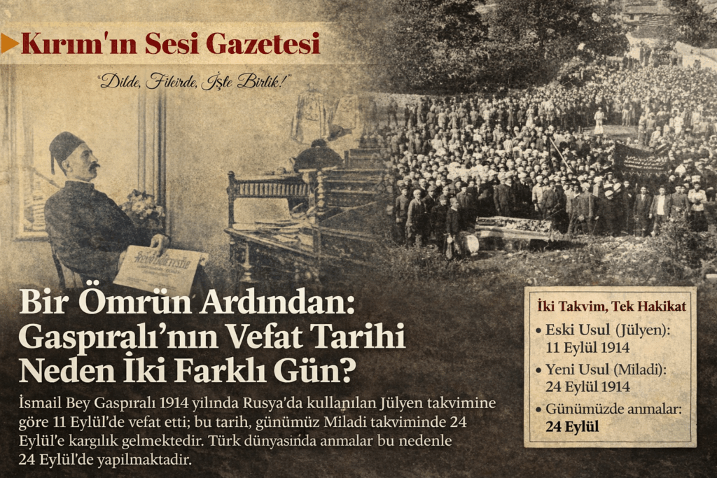 Gaspıralı'nın ünlü, "Dilde, Fikirde, İşte Birlik" şiarı ise Anadolu dâhil olmak üzere bölgedeki pek çok ulusal uyanış hareketini tetikledi. Onun düşünceleri, 1944'de sürgüne gönderilen Kırım Türkleri'nin vatana dönüş için verdiği demokratik mücadelenin temelini oluşturdu.