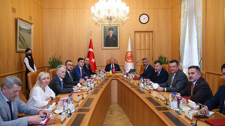 TBMM Başkanı Mustafa Şentop, Ukrayna-Türkiye Parlamentolar Arası Dostluk Grubu Eş Başkanı Umerov'u kabul etti