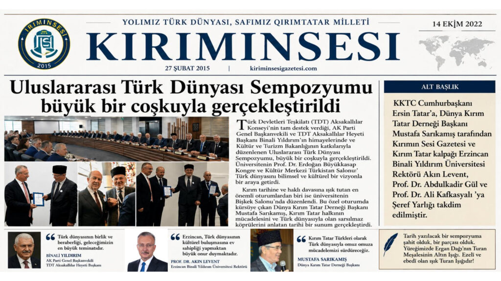 Dünya Kırım Tatar Dernek Başkanı Mustafa Sarıkamış'ın Kırım Tarihi Sunum