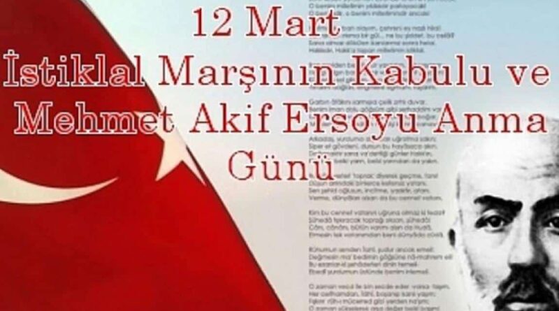 İstiklal Marşı Mehmet Akif Ersoy