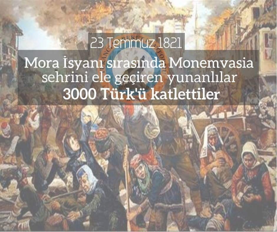 Monemvasia (Menekşe) Katliamı 23 Temmuz 1821