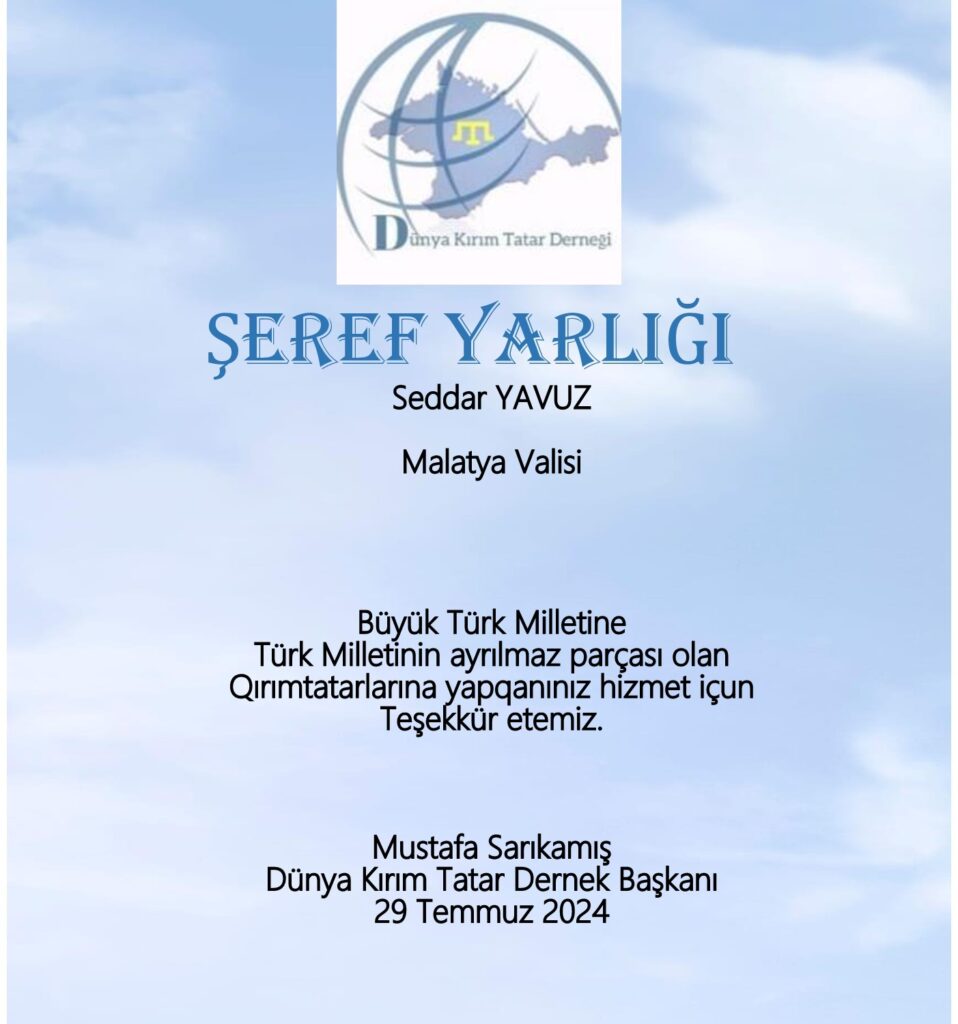 seddar yavuz şeref yarlığı