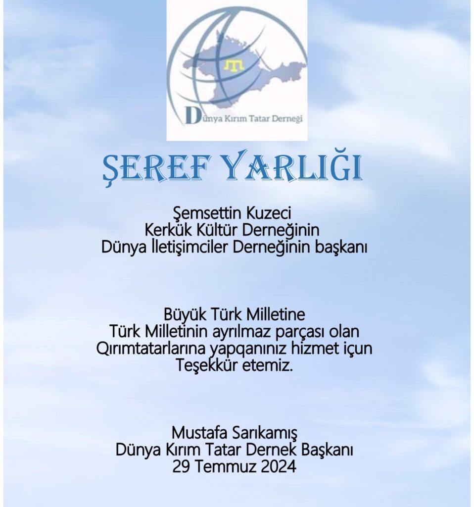 şemsettin kuzeci şeref yarlığı