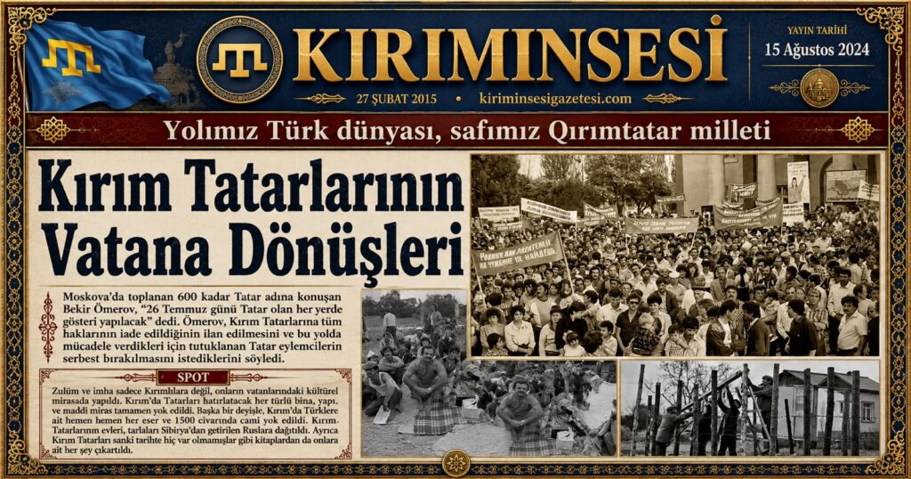 Moskova’da toplanan 600 kadar Tatar adına konuşan Bekir Ömerov, “26 Temmuz günü Tatar olan her yerde gösteri yapılacak” dedi. Ömerov, Kırım Tatarlarına tüm haklarının iade edildiğinin ilan edilmesini ve bu yolda mücadele verdikleri için tutuklanan Tatar eylemcilerin serbest bırakılmasını istediklerini söyledi.