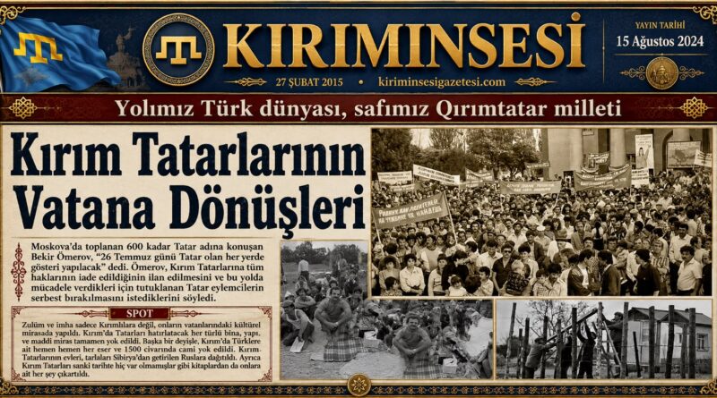 Moskova’da toplanan 600 kadar Tatar adına konuşan Bekir Ömerov, “26 Temmuz günü Tatar olan her yerde gösteri yapılacak” dedi. Ömerov, Kırım Tatarlarına tüm haklarının iade edildiğinin ilan edilmesini ve bu yolda mücadele verdikleri için tutuklanan Tatar eylemcilerin serbest bırakılmasını istediklerini söyledi.