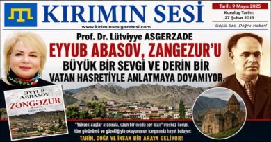 Prof. Dr. Lütviyye ASGERZADE Eyyub Abasov, Zangezur’u büyük bir sevgi ve derin bir vatan hasretiyle anlatmaya doyamıyor.