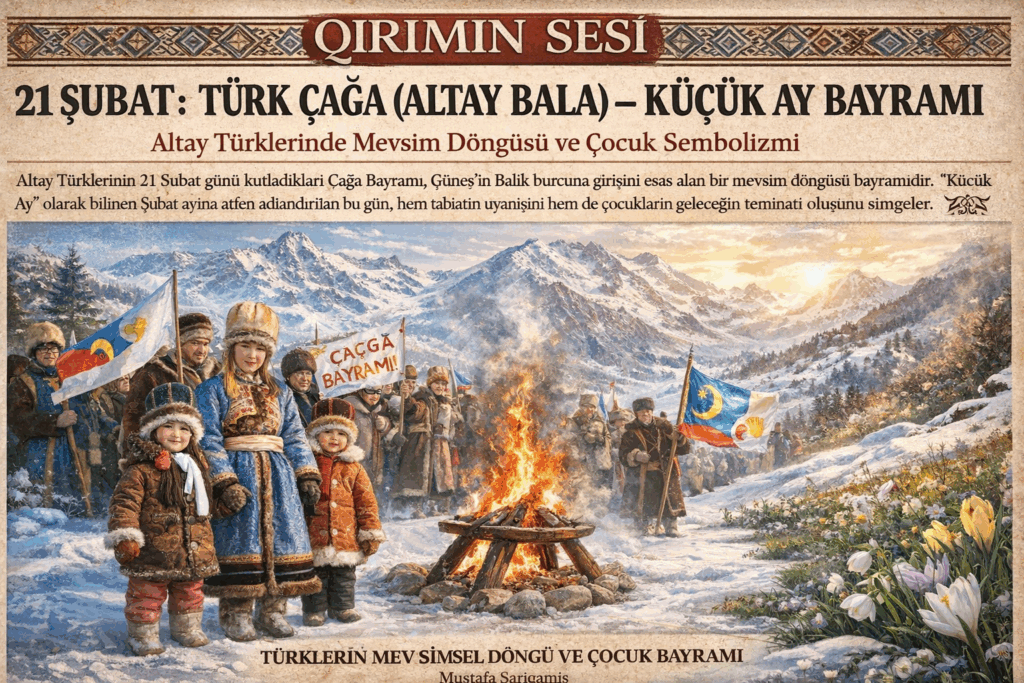Çağa Bayramı Altaylı Türklerin 21 Şubat GÜNÜ kutladıkları bir "Mevsim Döngüsü" Bayramıdır