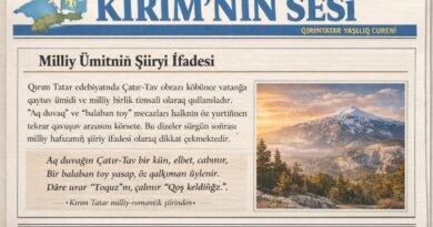 çatır tav - Aq duvağın Çatır-Tav bir kün, elbet, cabınır, Bir balaban toy yasap, öz qalqıman üylenir. Däre urar “Toquz”nı, çalınır “Qoş keldiñiz”