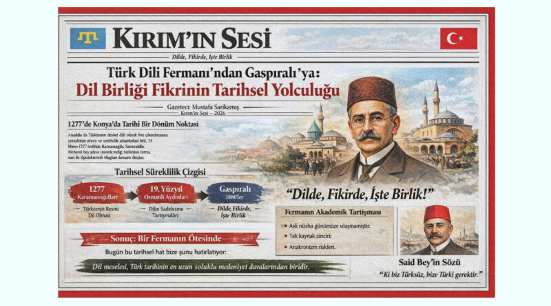 Türk Dili Fermanı’ndan Gaspıralı’ya: Dil Birliği Fikrinin Tarihsel Sürekliliği