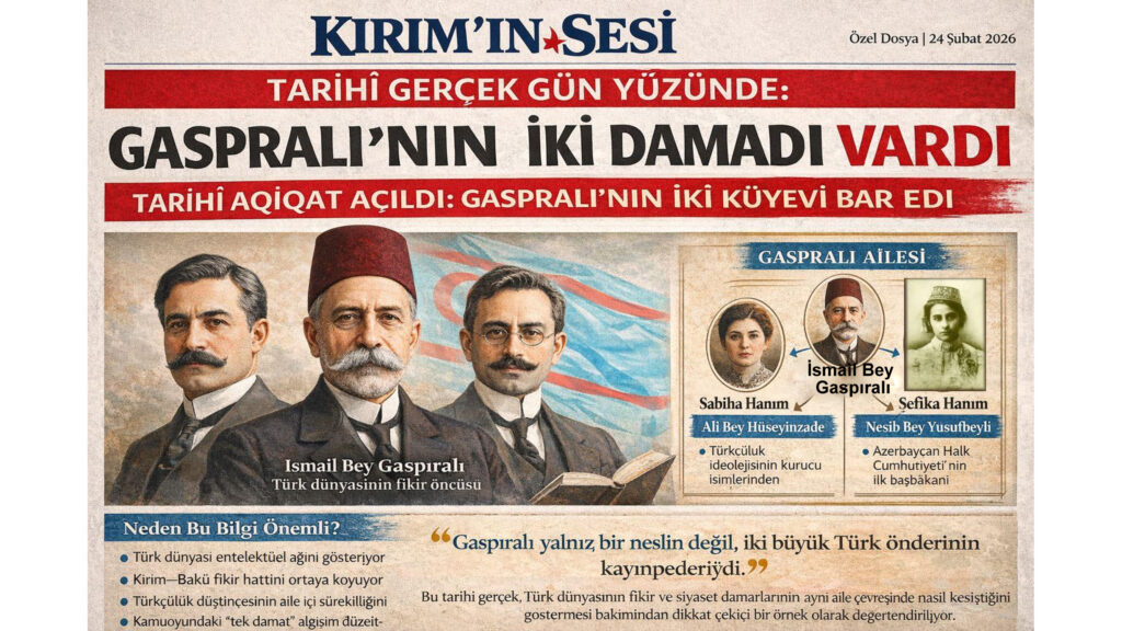 İsmail Bey Gaspıralınıñ küyevi yalnız Nesib Bey Yusufbeyli degil.
Ali Bey Hüseyinzade de Gaspıralınıñ küyevidir.
