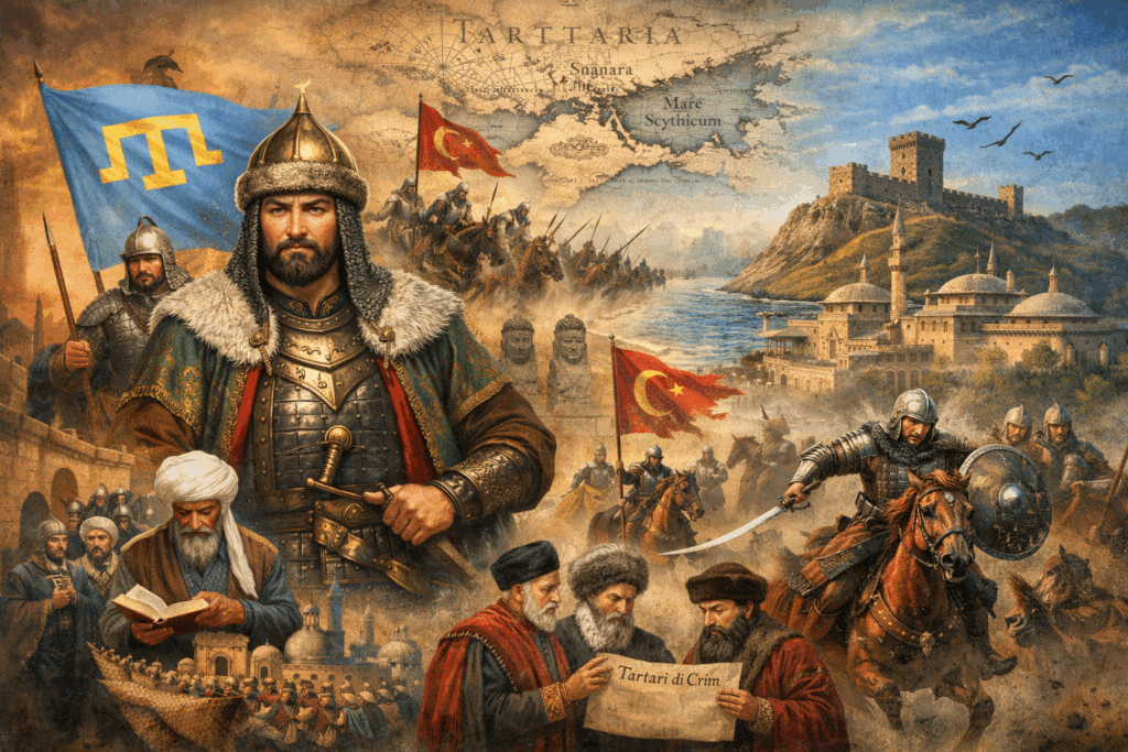 Kırım ve Kuzey Karadeniz bozkırları, erken göçebe imparatorlukların geçiş sahası olmuş, Hunlar ve sonraki Türk toplulukları bölgeye tamamen “boş” bir coğrafyaya gelmemiştir.