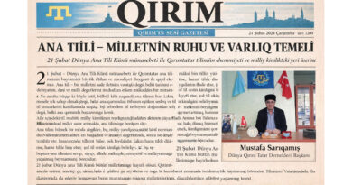 Dünya Qırım Tatar Dernekleri Başqanı Mustafa Sarıqamış, 21 Şubat – Dünya Ana Tili Künü münasebeti ile Qırımtatar ana tiliniñ bayramını samimiyetten hayırlayım
