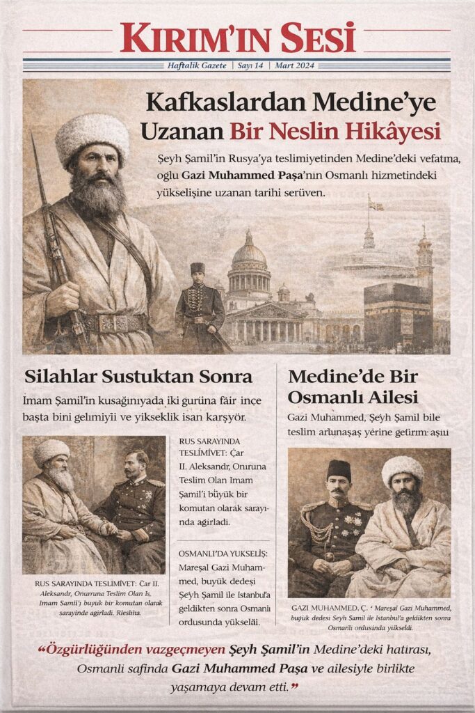 Kafkas direnişinin sembol şahsiyetlerinden biri olan İmam Şamil1871 yılında Medine’de vefat etti ve Cennetü’l-Baki’ye defnedildi