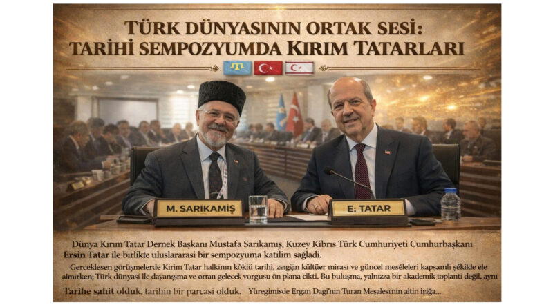 ersin tatar - mustafa sarıkamış Sempozyumda Kırım Tatar halkını temsilen Dünya Kırım Tatar Dernek Başkanı Mustafa Sarıkamış yer aldı. Sarıkamış, Kırım’ın tarihi, Kırım Tatarlarının kültürel mirası ve karşı karşıya kaldıkları güncel meseleler üzerine kapsamlı bir sunum gerçekleştirerek, Kırım Tatar davasını uluslararası akademik ve kültürel çevrelere aktardı.