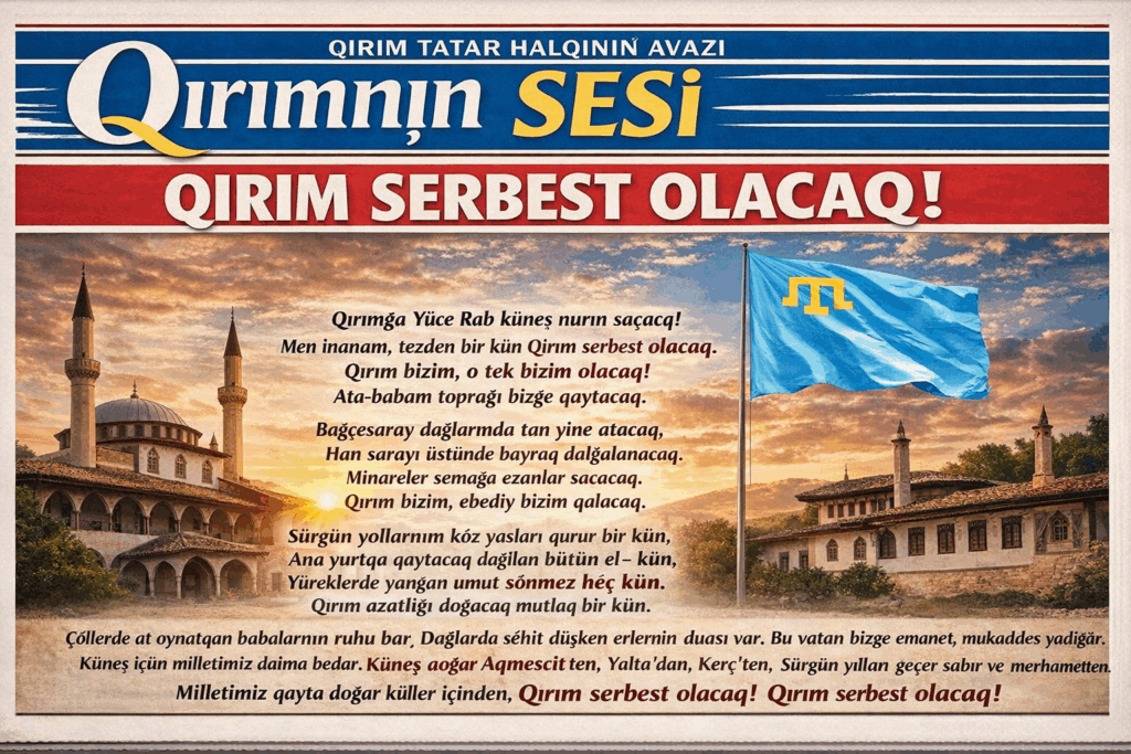Bu, tek bir cümleye sığmayacak kadar büyük ve asil bir inançtır. Kırım Tatar halkının çektiği acılar, sürgün yollarındaki kayıplar ve dinmeyen vatan hasreti, bugün bile millî kimliğin ve direnişin en güçlü sembolüdür.
