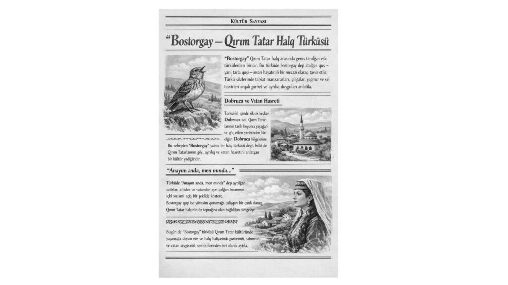 Bostorgay – Qırım Tatar Halq Türküsü