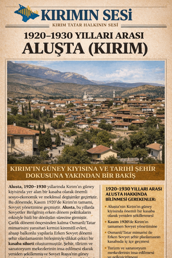 Aluşta’daki bu dönüşüm, ilerleyen yıllarda yaşanacak olan daha büyük trajedilerin (özellikle 1944 sürgünü) habercisi niteliğindedir.