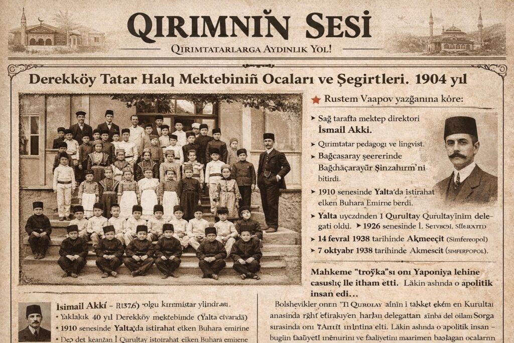 Derekköy Tatar Halq Mektebiniñ Ocaları ve Şegirtleri 1904 yıl