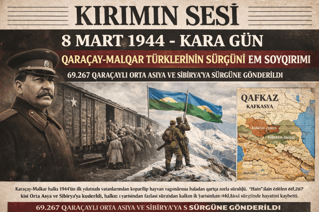 Bu qarar 2 noyabr 1943 kününde Qaraçaylılarğa,
8 mart 1944 kününde ise Malqarlılarğa tatbiq etildi.

Sürgün sırasında Qafqazdan 69 267 Qaraçaylı hayvan vagonlarına doldurulup sürgünge cibirilgen edi. Sonradan Sovet ordusunda bulunan Qaraçaylı askerler de sürgünge goşuldu.