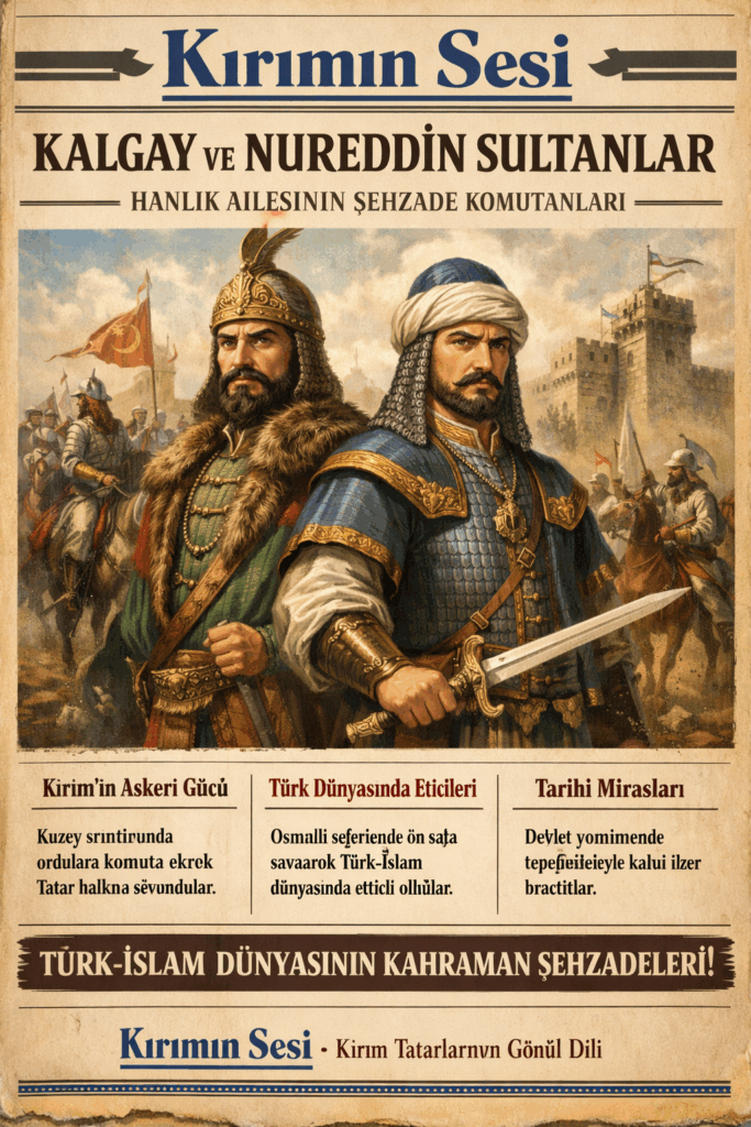 Kırım Hanlığı’nın Osmanlı Devleti ile olan güçlü bağları sayesinde Kalgay ve Nureddin sultanlar, yalnızca Kırım’da değil, geniş Türk-İslam coğrafyasında da etkili olmuşlardır. 