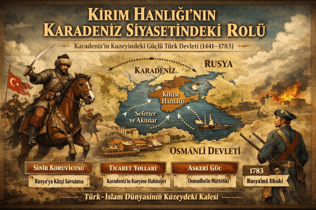 Kırım Hanlığı, 1783 yılında Rusya tarafından ilhak edilene kadar Karadeniz’de Türk-İslam varlığının en önemli temsilcilerinden biri olmuştur. Bu yönüyle hem Kırım Tatar halkının tarihî kimliğinde hem de Türk dünyasının siyasî tarihinde kalıcı izler bırakmıştır.