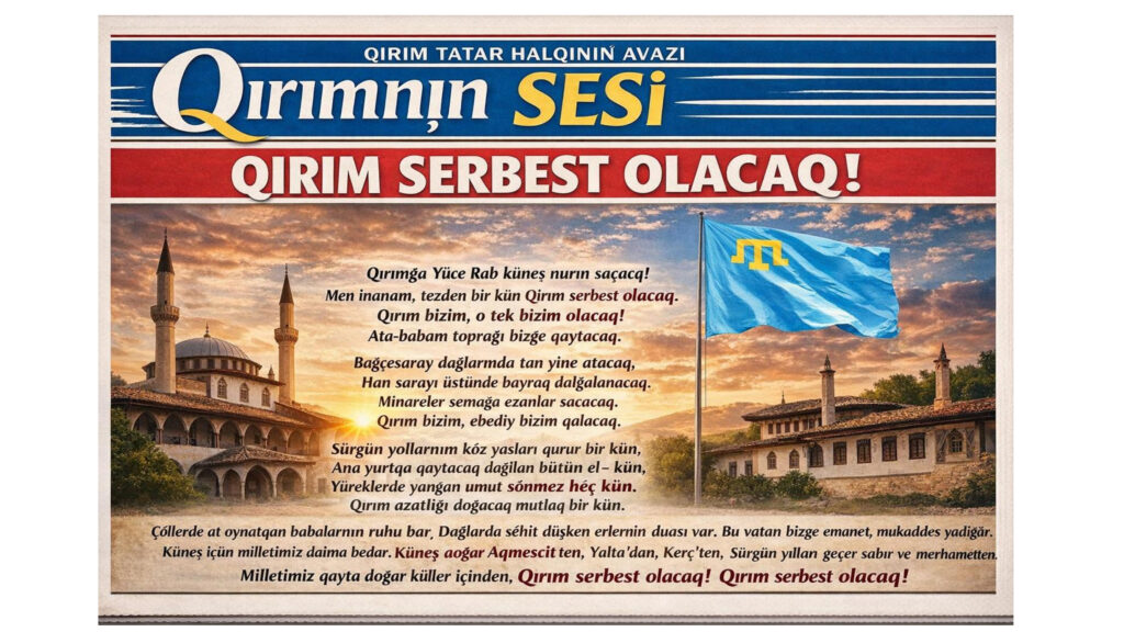 Bu, tek bir cümleye sığmayacak kadar büyük ve asil bir inançtır. Kırım Tatar halkının çektiği acılar, sürgün yollarındaki kayıplar ve dinmeyen vatan hasreti, bugün bile millî kimliğin ve direnişin en güçlü sembolüdür.