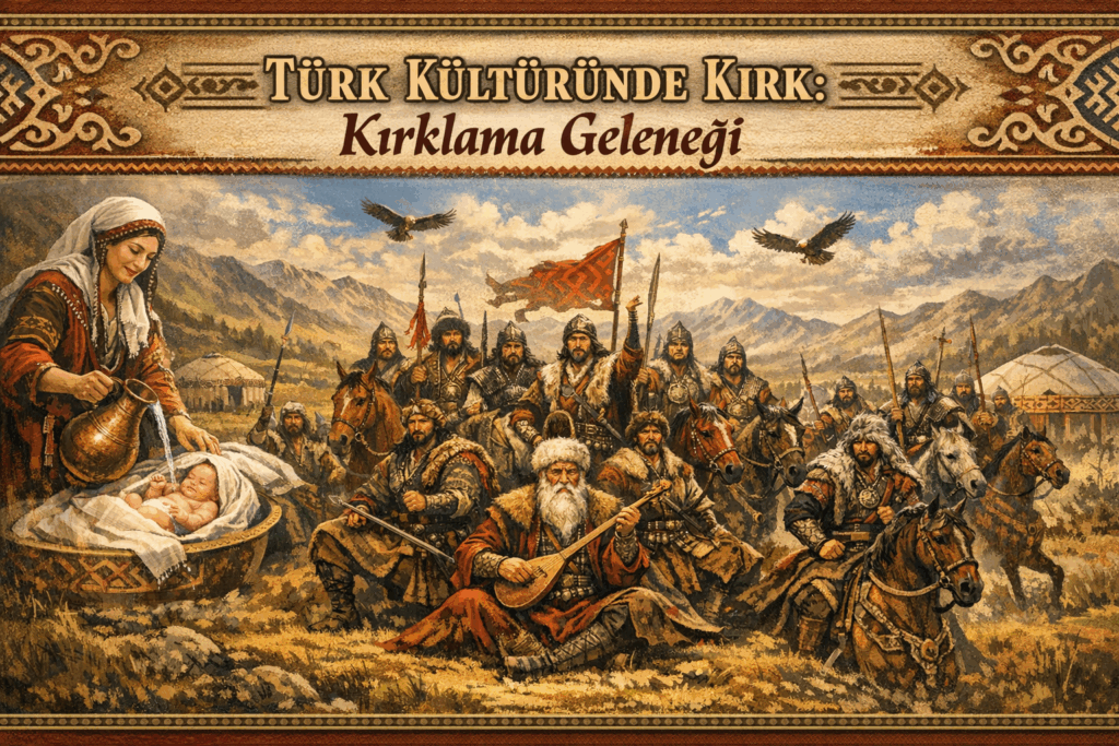 Kırklar yoldaşımız olsun.Türklerde kırklama (40 uçurma), yeni doğan bebeğin ve lohusa annenin, doğumdan sonraki 40 günlük hassas dönemi tamamlamasını simgeleyen köklü bir ritüeldir. 40. günde yapılan özel banyo (40 tas su) ve ziyaretlerle anne-bebek nazardan/kötü ruhlardan korunur, sağlıklı bir ömür için dualar okunur, taş, altın ve çiçekli suyla arınma sağlanır. 