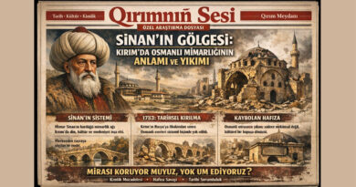 Yoğalğan Mekân, Zaayıflaşqan Hafıza Sinan’nıñ kölgesi hâlâ Qırım üstünde… Lâkin: Binalar yoq Hafıza zayıf Mekânnıñ dili değişken Qırım’daki Osmanlı mirası meselesi artık sade mimarlıq degil; bir kimlik, hafıza ve tarih mücadelesidir.