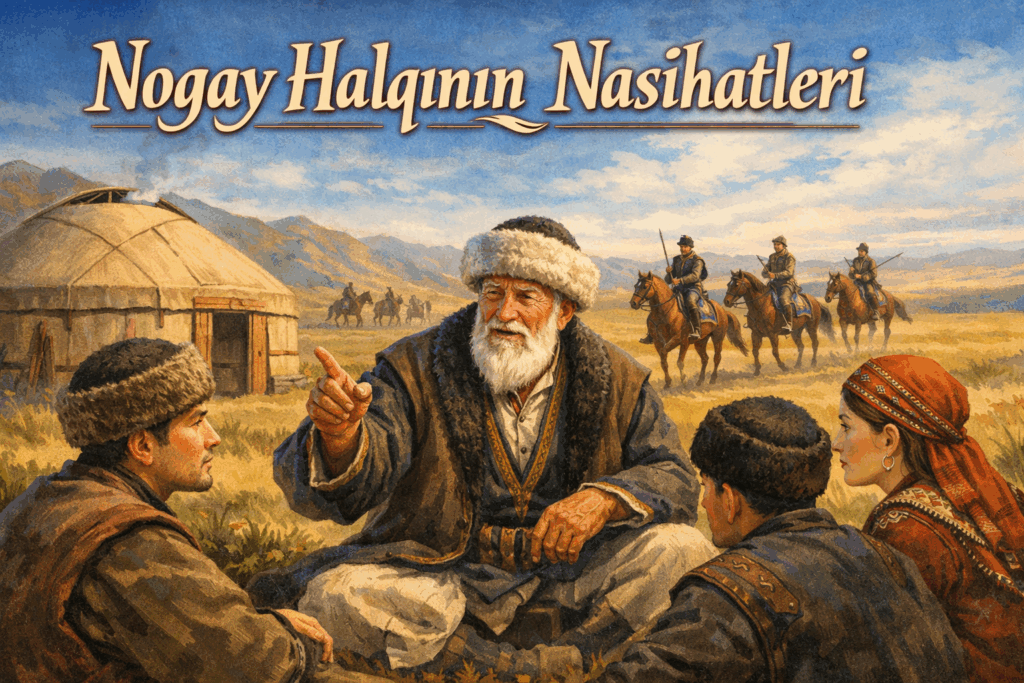  Nogay nasihatleri insanı doğru yolğa yöneltken, birlik ve dürüstlükni ögretken hikmetli sözler dep kabul etiledi.