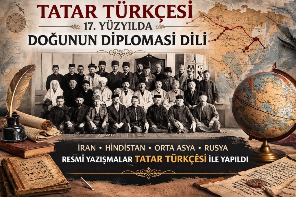 Tatar dili uluslararası bir dilin işlevlerini yerine getiriyordu. Rus devletinin Doğu’nun birçok ülkesiyle yürüttüğü diplomatik ilişkilerin dili Tatarcaydı. İran’dan Hindistan’a kadar birçok devletle yapılan resmî yazışmalar bu dil üzerinden gerçekleştiriliyordu.