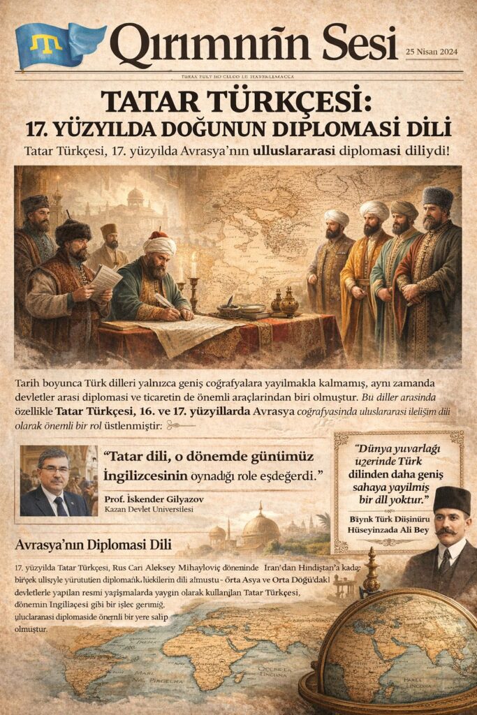 Büyük Türk düşünürü Hüseyinzade Ali Bey,  Gerçekten de Türk dillerinin tarihî yayılımı oldukça geniş bir coğrafyayı kapsamaktadır. Bu alan doğuda Mançurya ve Sibirya’daki Lena Nehri kıyılarından, güneyde Altay, Karakurum, Pamir ve Hindikuş dağlarına, batıda ise Kafkaslar, Kırım ve Balkanlar’a kadar uzanıyordu. Kuzeyde Ural Dağları’nın ötesinden başlayarak güneyde Afrika’nın Büyük Sahrası’na kadar ulaşan bu geniş sahada Türk dilleri önemli bir iletişim aracıydı.