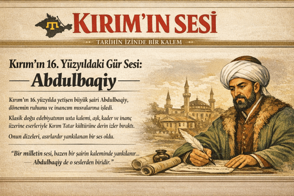 Kırımınlı Abdülbaki, Kırım sahasından çıkıp Osmanlı kültür coğrafyasında kabul gören nadir şahsiyetlerden biri olması hasebiyle, iki bölge arasındaki edebi köprünün ilk mimarlarındandır.