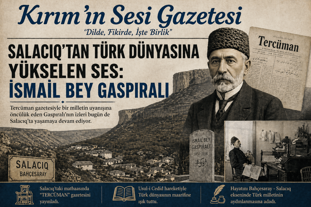 İsmail Bey Gaspıralı, Usul-i Cedid Türk dünyasını aydınlatan Tercüman"gazetesinin matbaası, hayatının büyük bölümünü Salacık ta geçirmiş ve salacıkta defnedilmiştir.