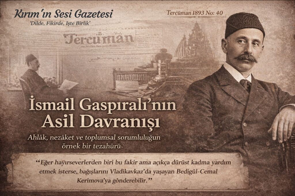 Gaspıralı burada sadece bir editör değil, aynı zamanda toplumun vicdanını temsil eden bir rehberdir.