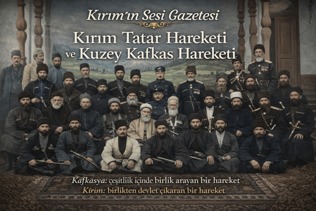 Kırım Tatar ve Kuzey Kafkas  Hareketi 1905–1920 Kafkasya: çeşitlilik içinde birlik arayan bir hareket Kırım: birlikten devlet çıkaran bir hareket