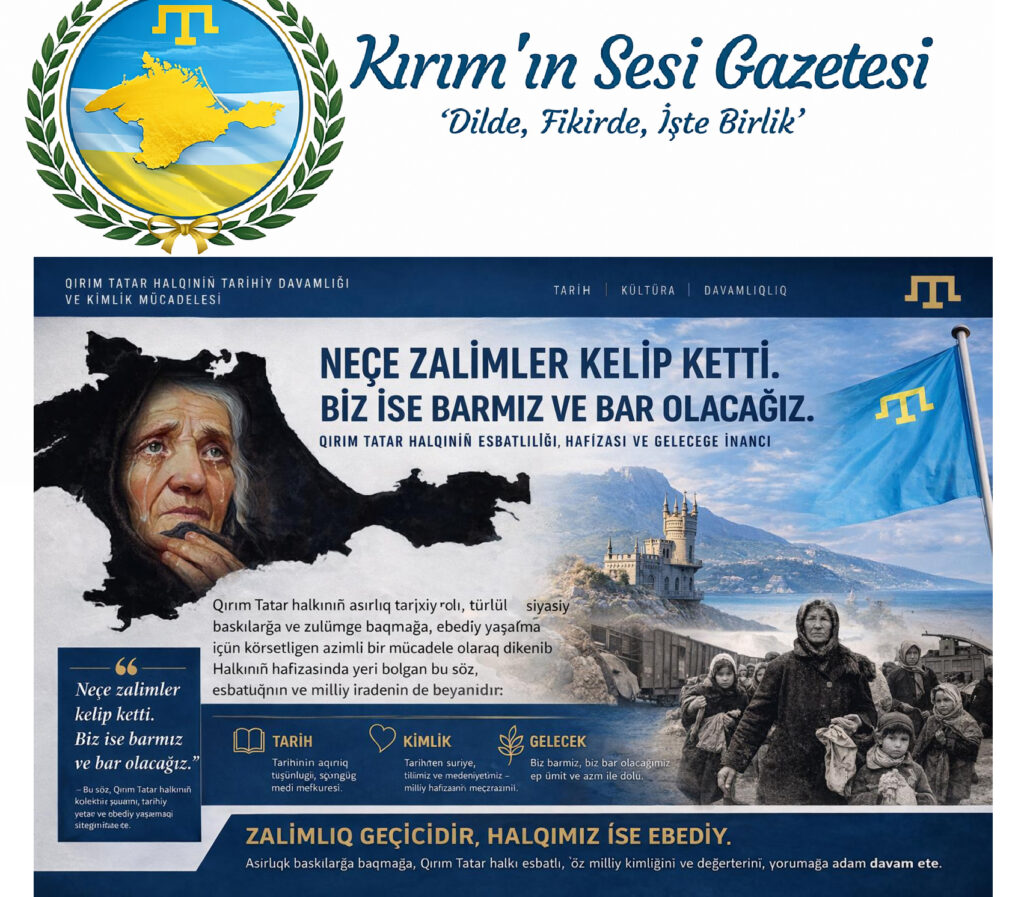 Qırım Tatar halkınıñ asırlar boyunca keçken tarihı, türlü siyasiy baskılar, sürgünler ve zulüm siyasetleri ile belgilenip kelgen. Bu bağlamda, halk arasında yaşap kelgen “Neçe zalimler kelip ketti. Biz ise barmız ve bar olacağız” degən ifade, milliy hafızanıñ ve kollektiv kimlikniñ mühim bir tezahürü olaraq değerlendirilir.