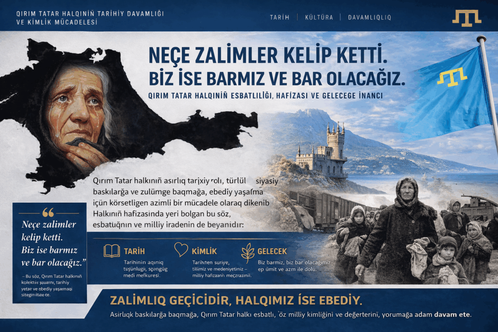 Marşnıñ müellifi Çelebicihan, tek bir şair degil, 1917-de qurulğan Qırım Demokratik Cumhuriyetiniñ ilk reisi ve müftisidir. Genç yaşında Bolşevikler tarafından şehit etilip, naaşı Qara deñizge taşlanğandır. Şunıñ içün bu marş, er bir Qırımtatarı içün bir şehit vasiyetidir.