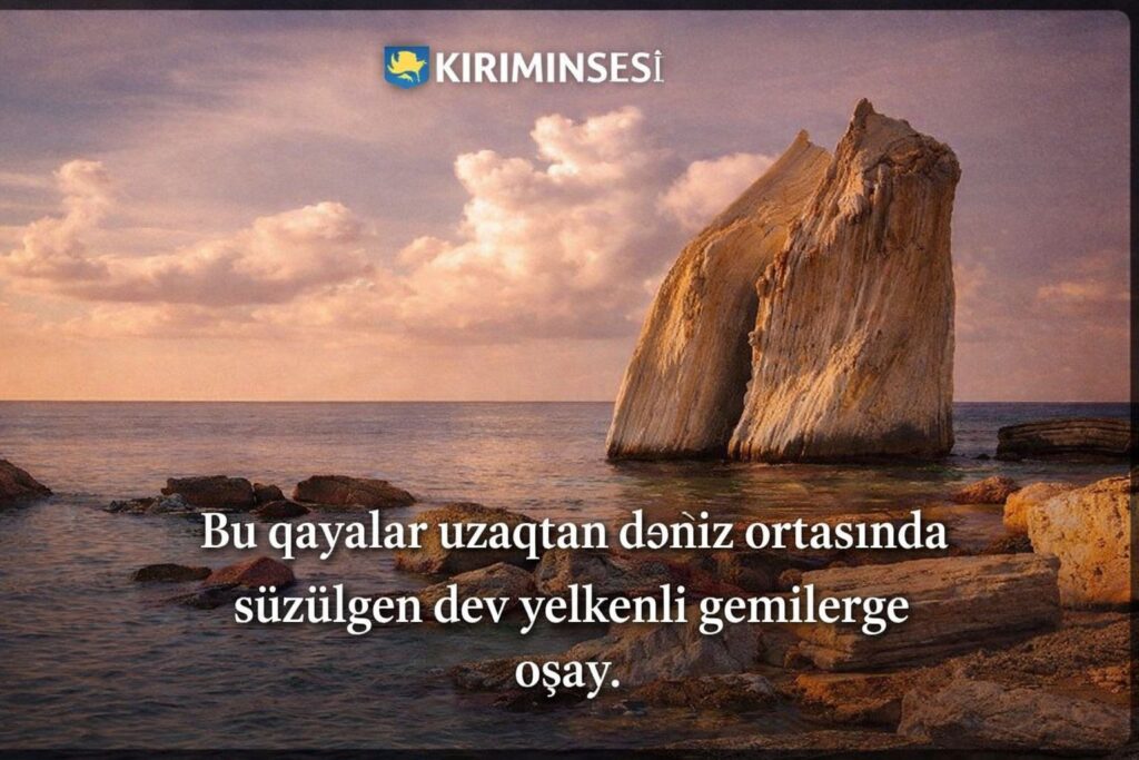 Yerli efsanelerge köre, bu qayalar tılsımlı gemilerdir. Adatınca, olarğa "Gemiler" (Korabli) de deyler.