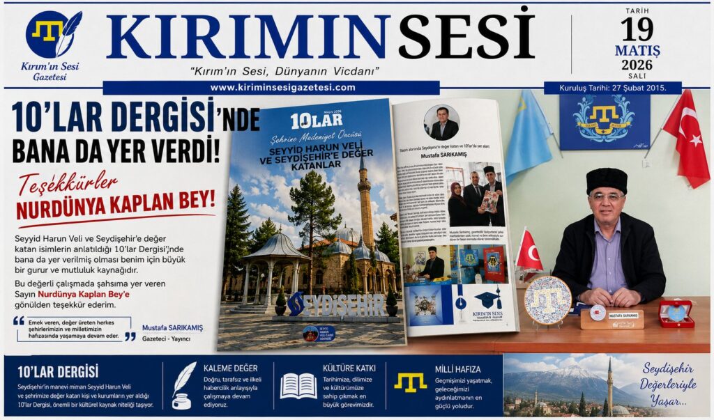 Seyyid Harun Veli ve Seydişehir’e Değer Katanlar adlı 10’lar Dergisi’nde bana da yer verilmesi benim için büyük bir gurur ve mutluluk kaynağı olmuştur. Şehrimizin kültürel mirasına katkı sunan bu değerli çalışmada şahsımı da unutmayan ve yer veren Sayın Nurdünya Kaplan Bey’e gönülden teşekkür ediyorum.”