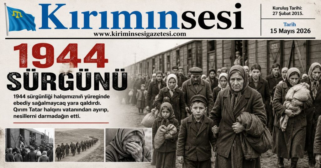 18 Mayıs tarihi, halqımız içün tek bir matem künü degil, aynı zamanda Vatanğa dönmek, aq uquqlarımıznı qorumaq ve milliy birliğimizi bütun dünyağa köstermek künüdir.