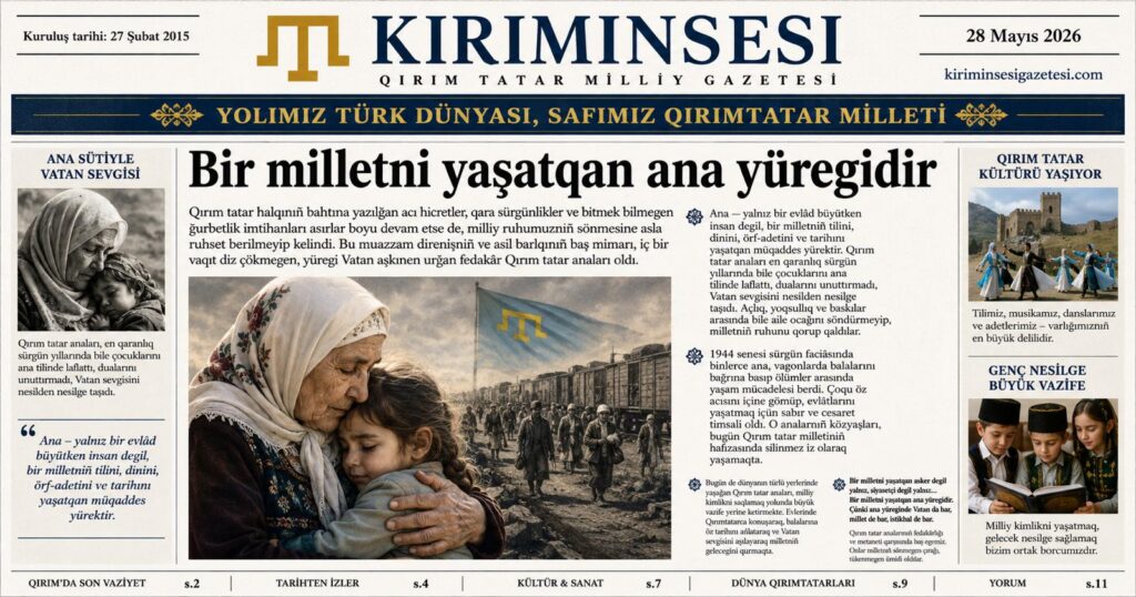 Bir milletni yaşatqan ana yüregidir