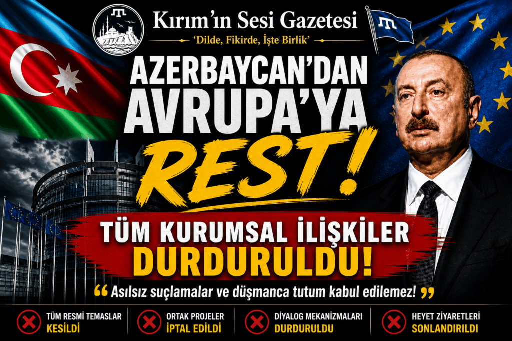 Asılsız suçlamalar ve düşmanca tutum kabul edilemez! Tüm iş birlikleri durduruldu Diplomatik temaslar kesildi Ortak projeler iptal edildi

Bakü’den net mesaj: “Egemenliğimize yönelik hiçbir müdahaleye boyun eğmeyiz!”