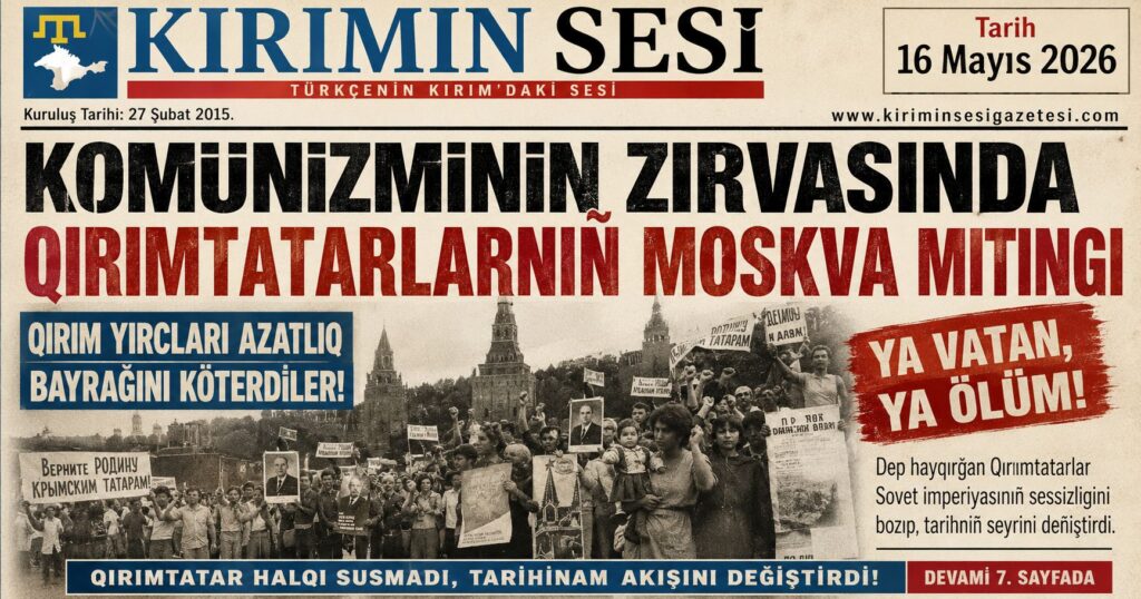 Qırımtatarlarınıñ azatlıq ateşi  Qızıl Meydannı titretken "Vatan" nidası, imperiyanıñ yıqıluvına yol açtı