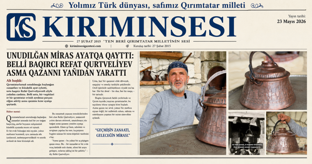 Belli baqırcı Refat Qurtveliyev qırımtatarlarnıñ unudılğan adetiy asma qazanını yañıdan canlandırdı.