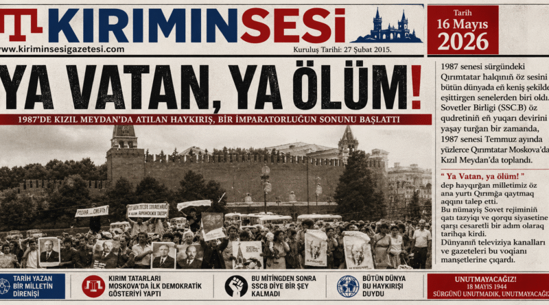 1987 senesi, sürgünlikte iñrağan Qırım Türkleriniñ milliy davasını ve ulu sesini bütüñ dünyağa duyurğan müjdeli bir yıl olıp tarihqa keçti.