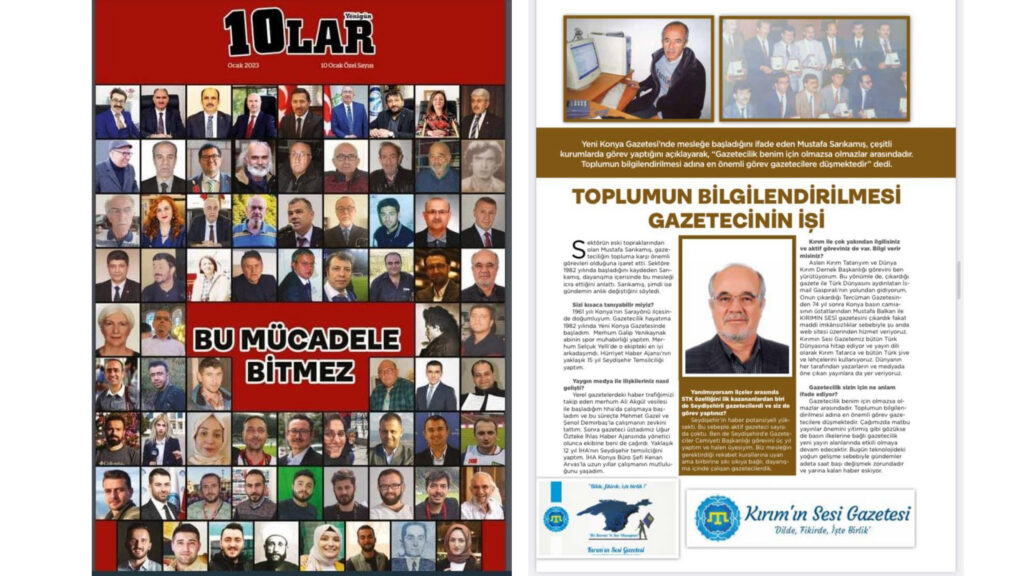 Yenigün Gazetesi’ne ve gazeteci üstat Mustafa Güden’e gönülden teşekkür ediyorum