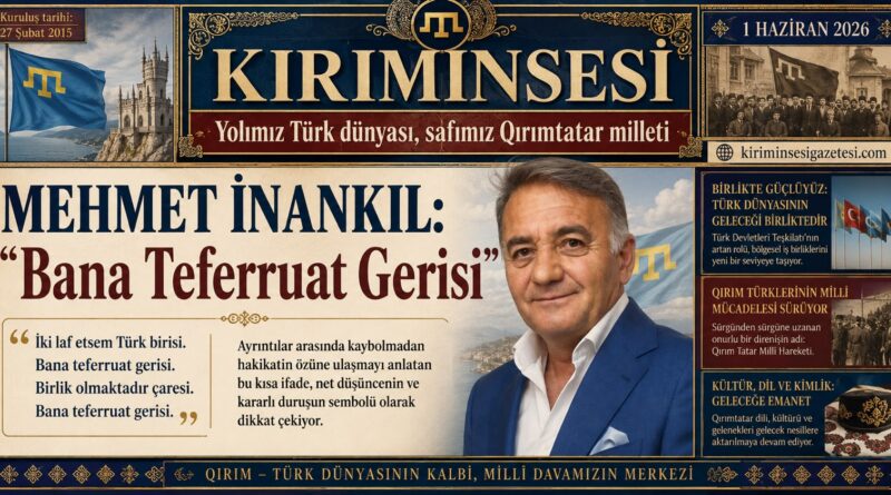 Mehmet İnankıl: “Bana Teferruat Gerisi”